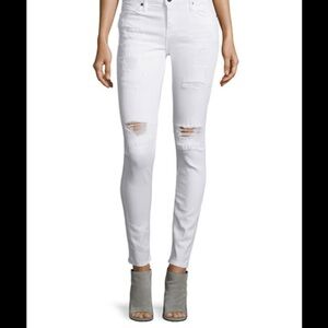 RtA Icon Distressed Skinny Jeans Whitelash NWT